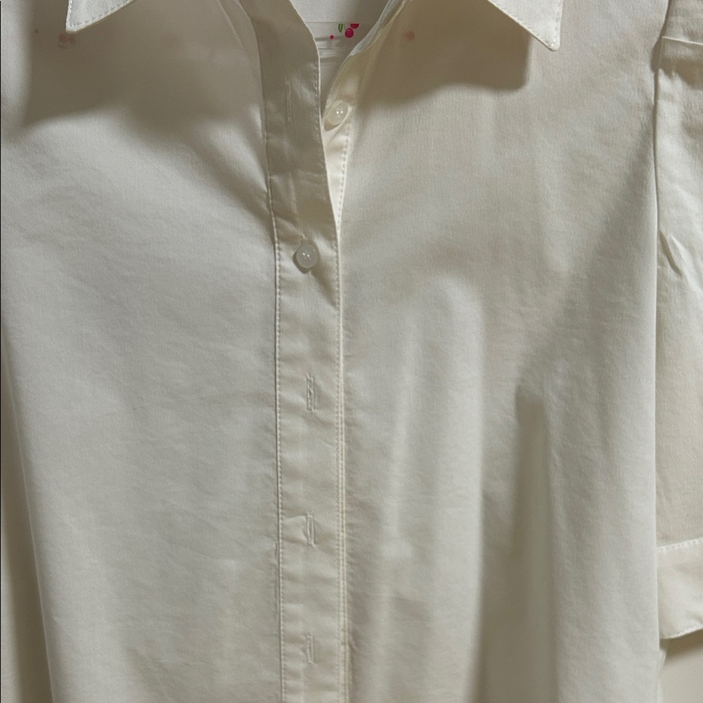 T Tahari Cream Blouse with Puff Sleeves - Picture 5 of 7
